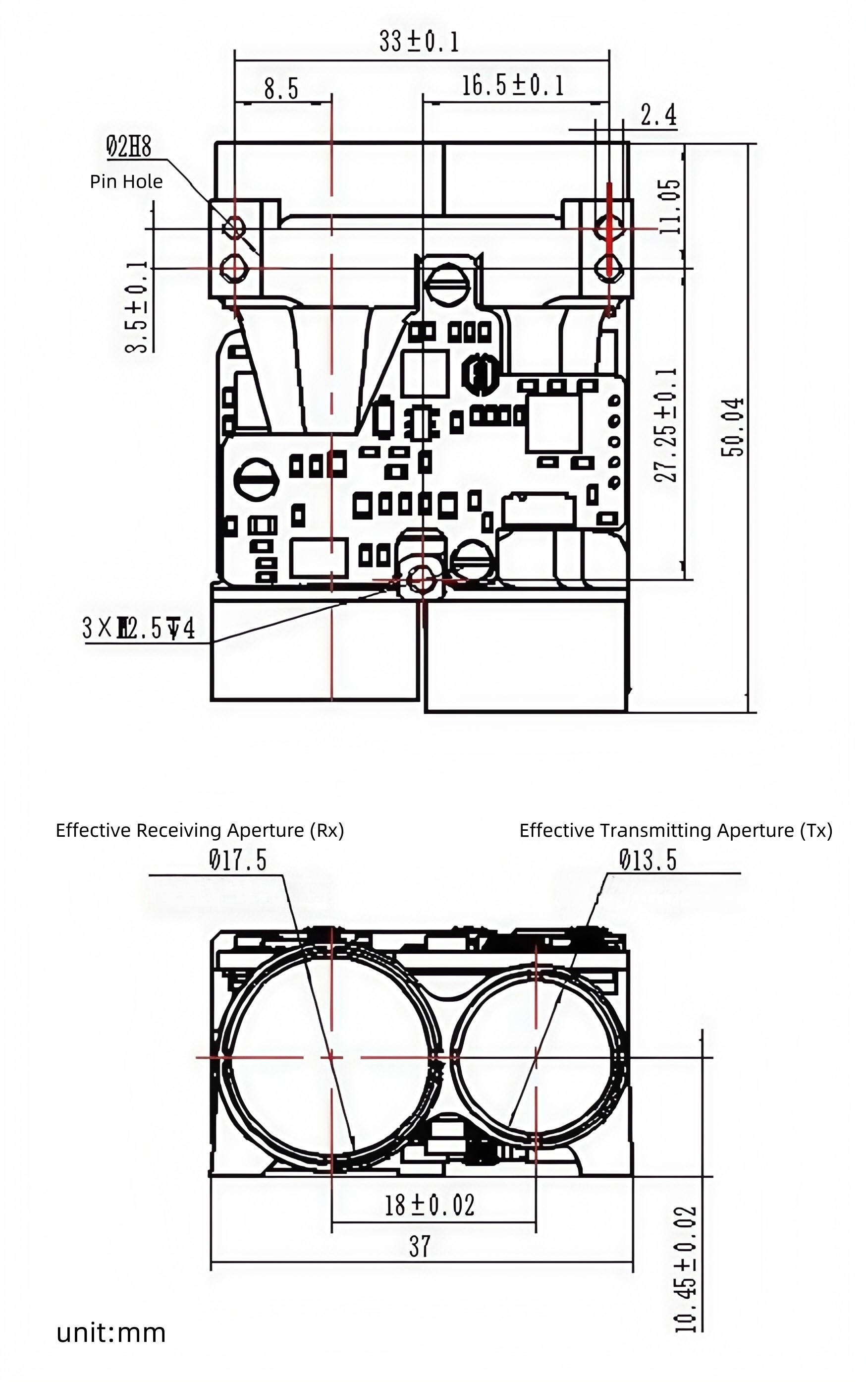 MECHANICAL  AND  OPTICAL  INTERFACE  DIAGRAM