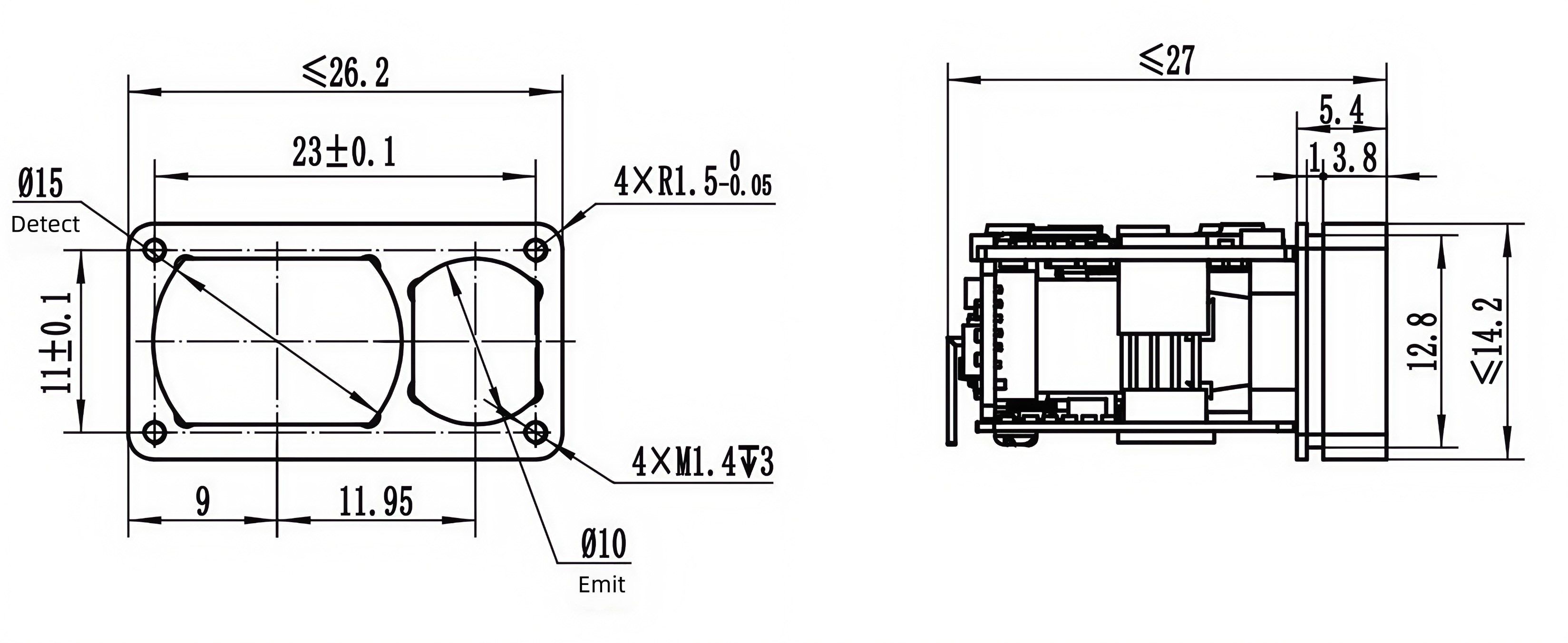 MECHANICAL  AND  OPTICAL  INTERFACE  DIAGRAM