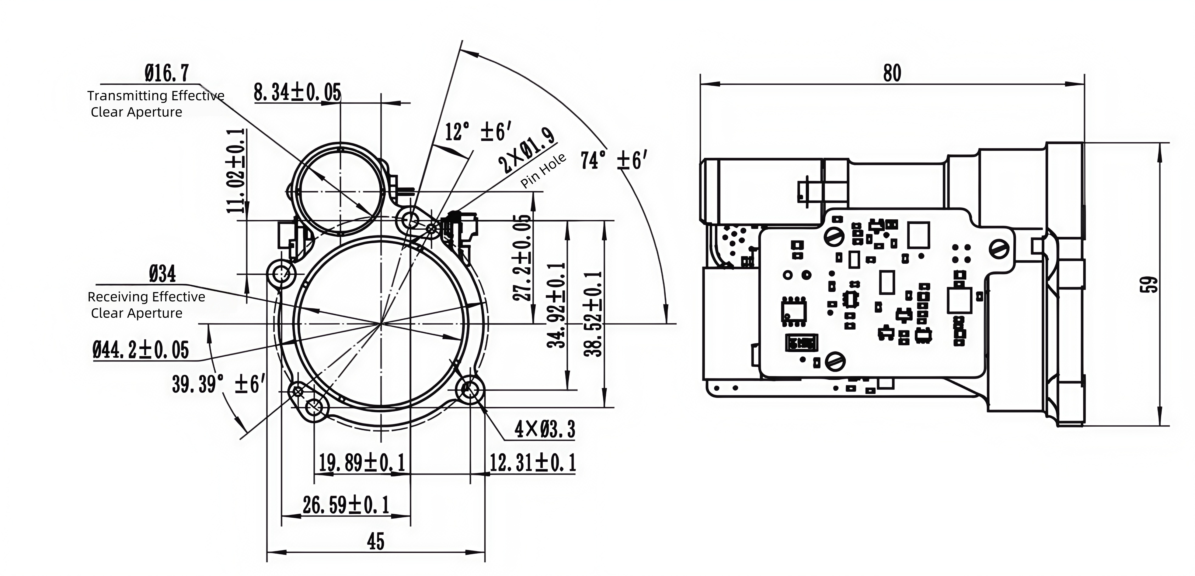 MECHANICAL  AND  OPTICAL  INTERFACE  DIAGRAM