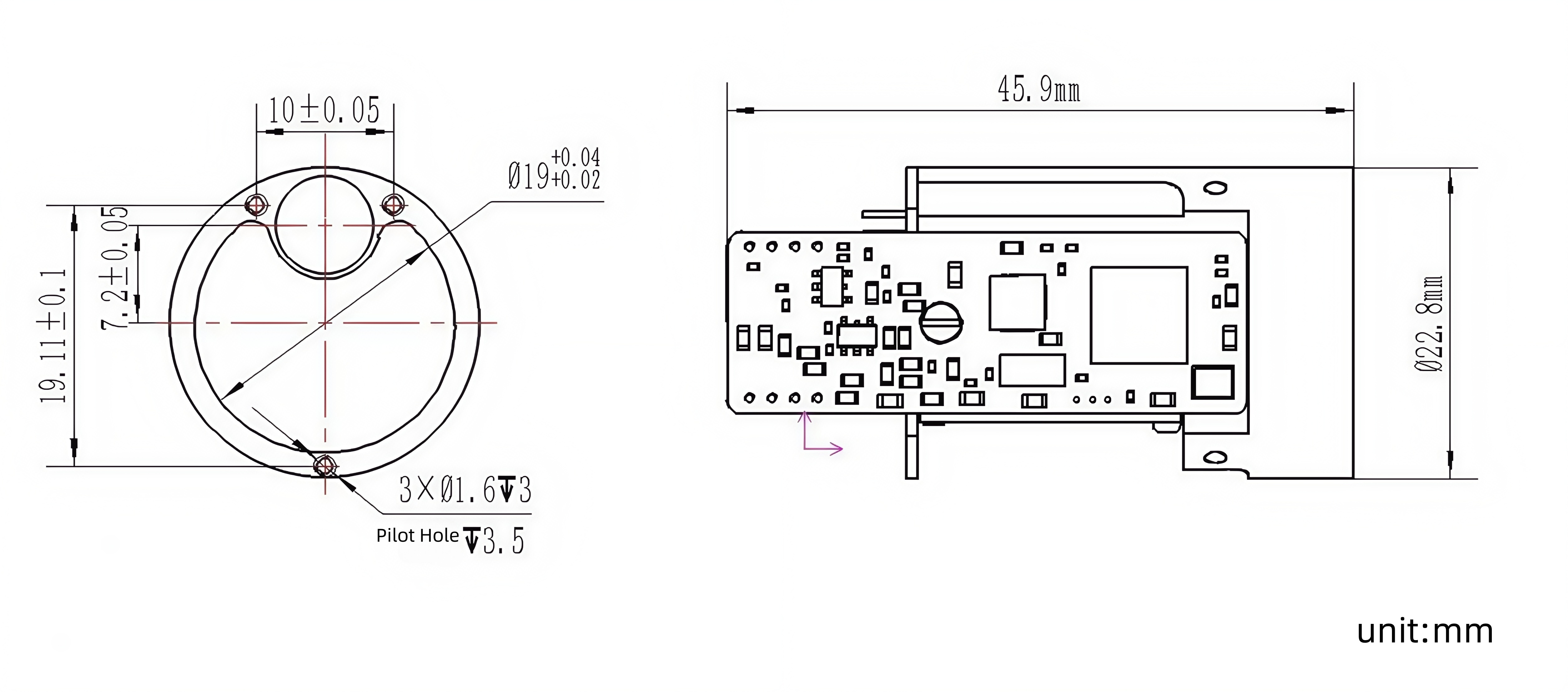 MECHANICAL  AND  OPTICAL  INTERFACE  DIAGRAM