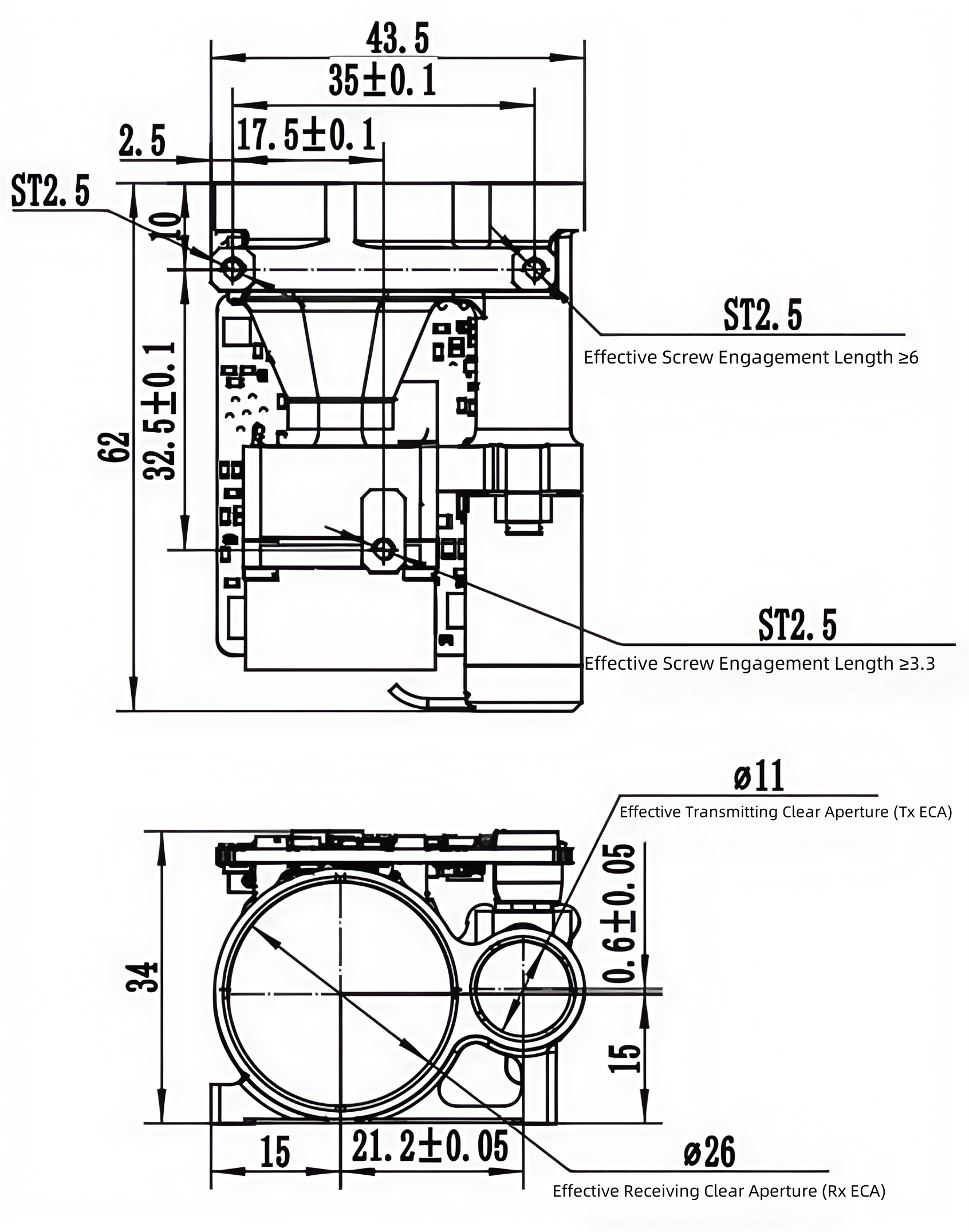 MECHANICAL  AND  OPTICAL  INTERFACE  DIAGRAM