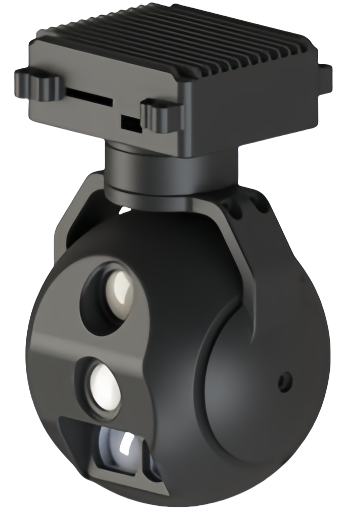 492 Miniaturized EO/IR Fixed-Focus Camera: 1200m LRF + Dual Video Streams