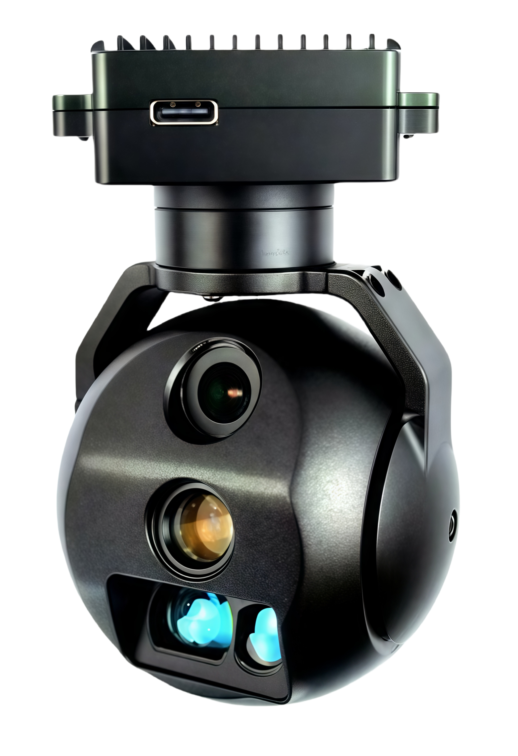 NTSKY492 Miniaturized EO/IR Fixed-Focus Camera: 1200m LRF + Dual Video Streams