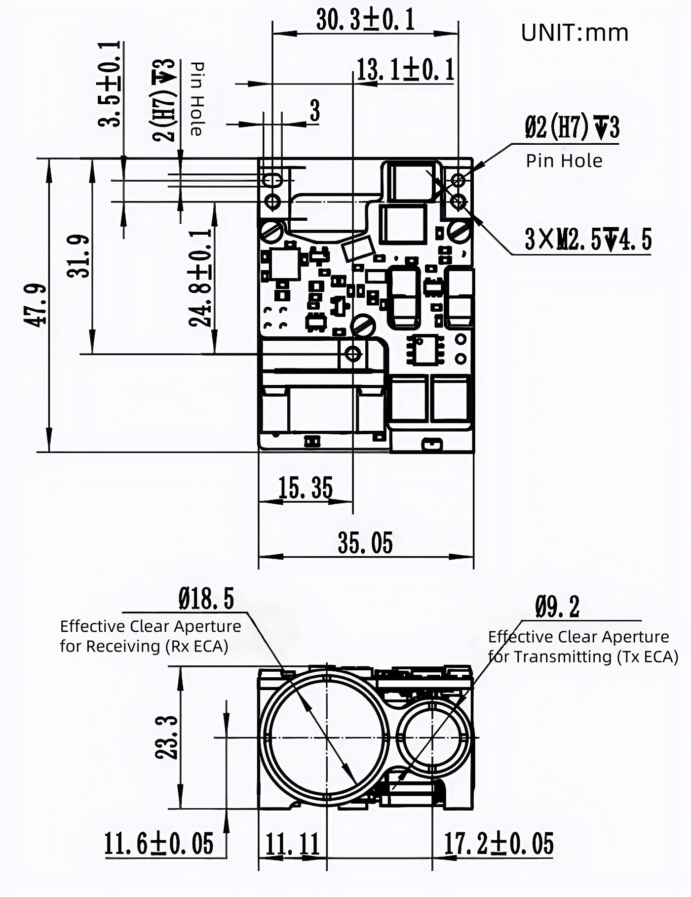 MECHANICAL  AND  OPTICAL  INTERFACE  DIAGRAM