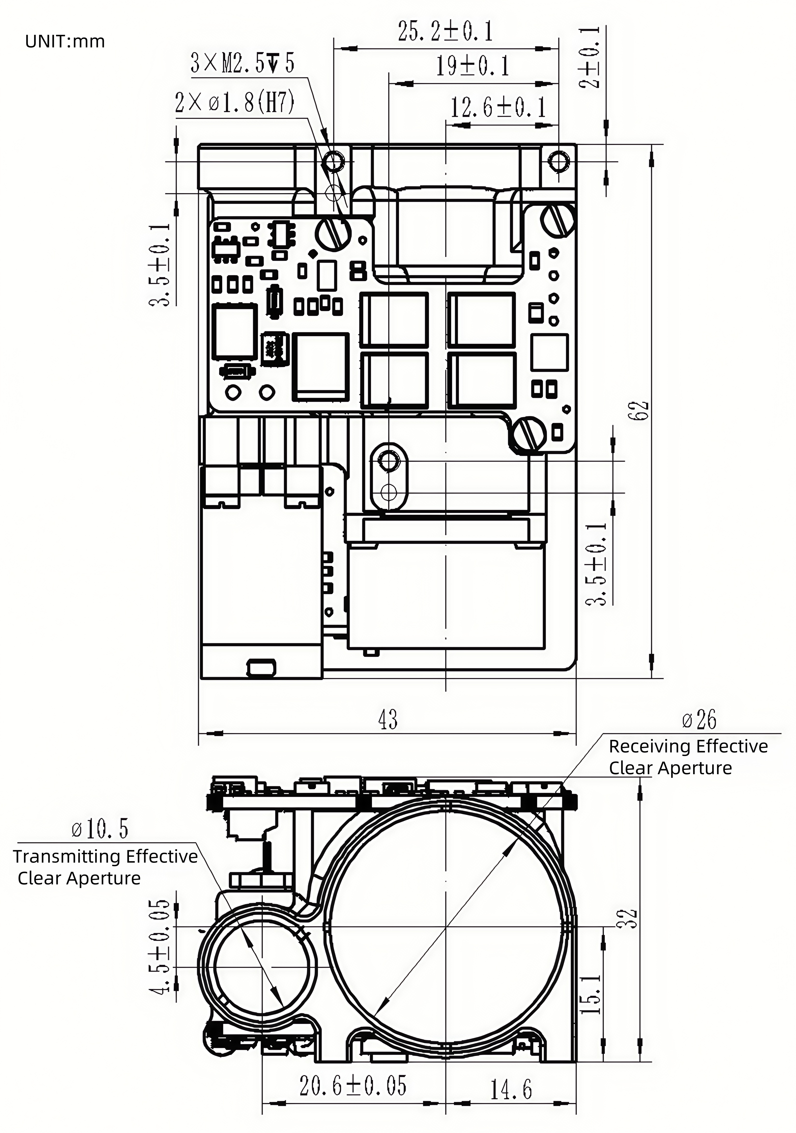 MECHANICAL  AND  OPTICAL  INTERFACE  DIAGRAM