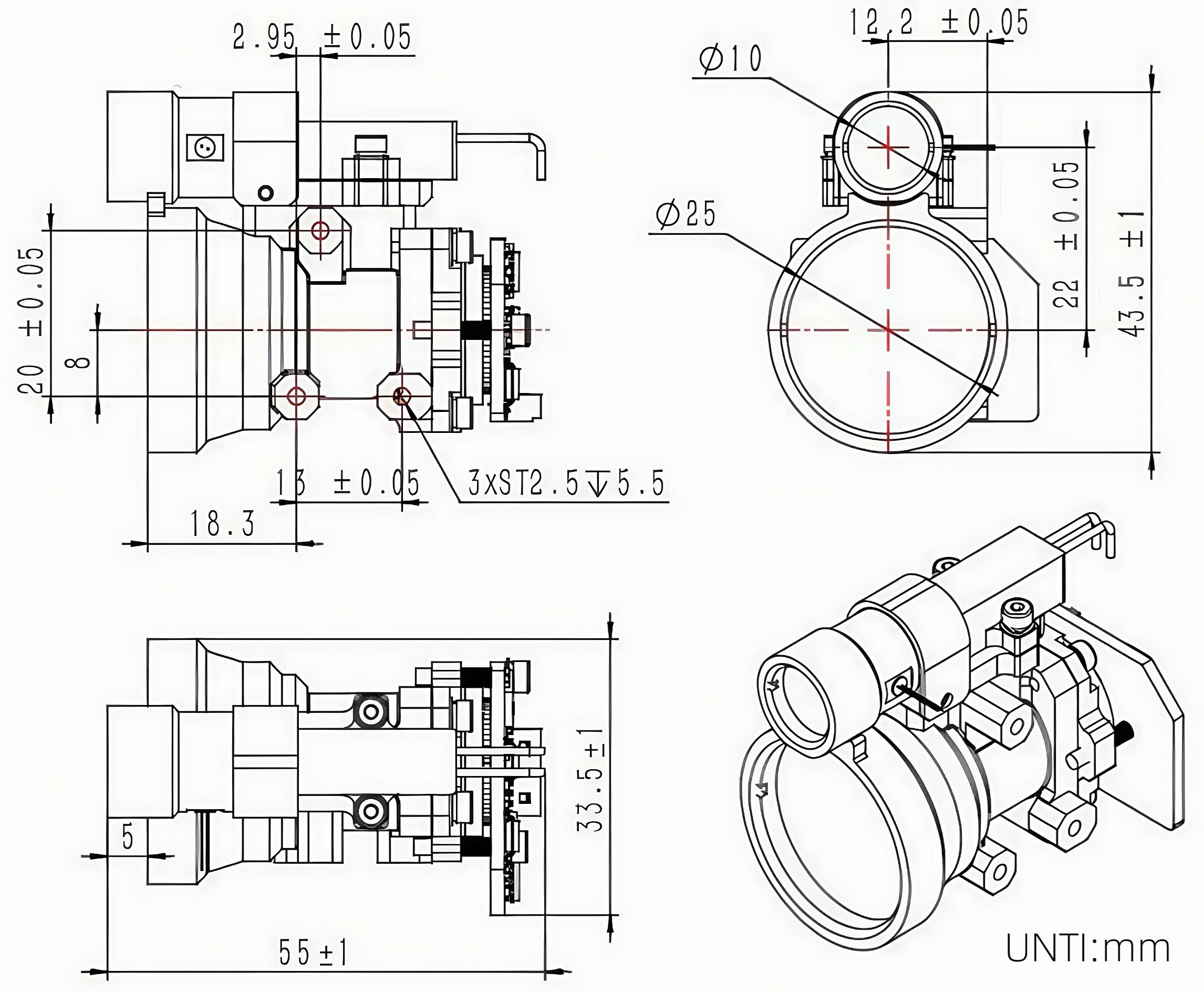 MECHANICAL  AND  OPTICAL  INTERFACE  DIAGRAM